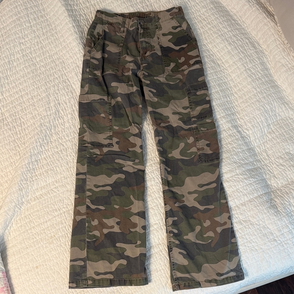 Camo Cargo Pants - Green/Brown/Khaki